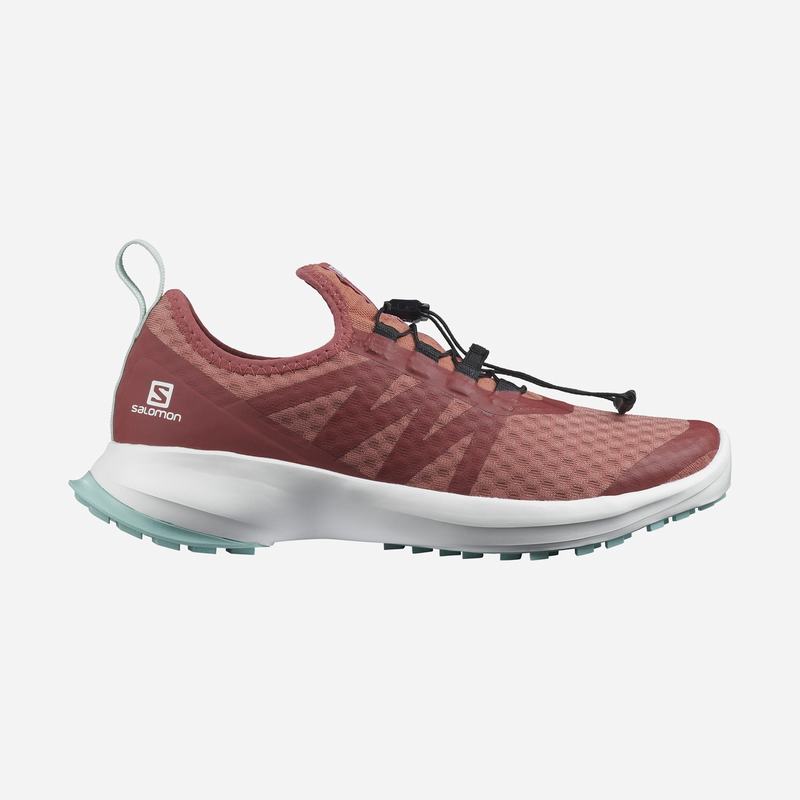 Salomon Israel SENSE FLOW 2 - Womens Trail Running Shoes - Dark Red/White (QNYL-62498)